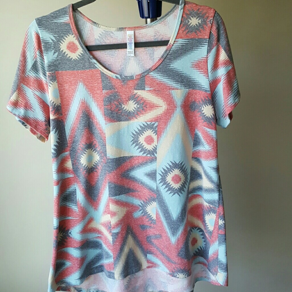 Southwest Print Cotton blend Classic Tee-Large
